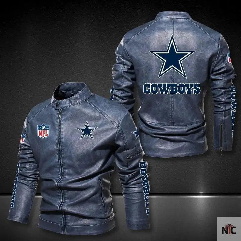 Dallas Cowboys Black Leather Jacket