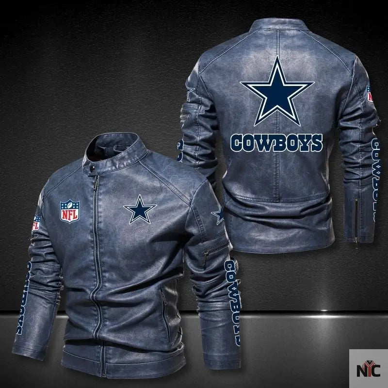 Dallas Cowboys Black Leather Jacket