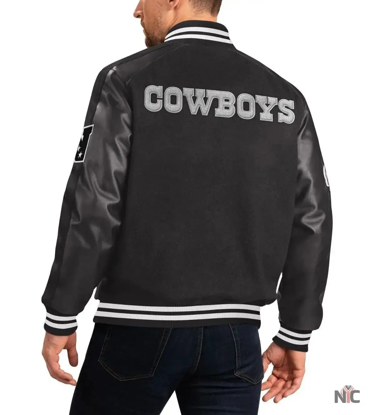 Dallas Cowboys Black Quicksnap Varsity Jacket
