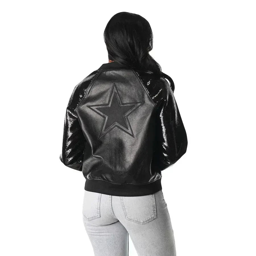 Dallas Cowboys Black Sequin Jacket