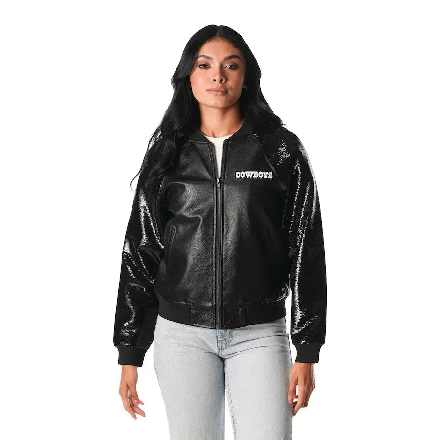 Dallas Cowboys Black Sequin Jacket