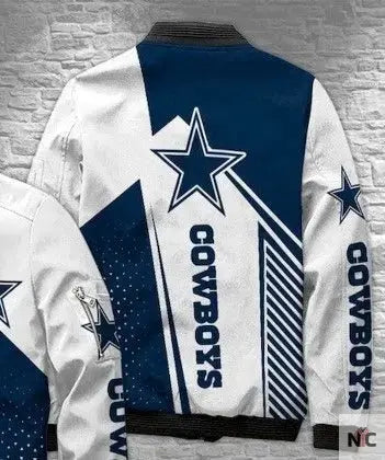 Dallas Cowboys White Bomber Jacket