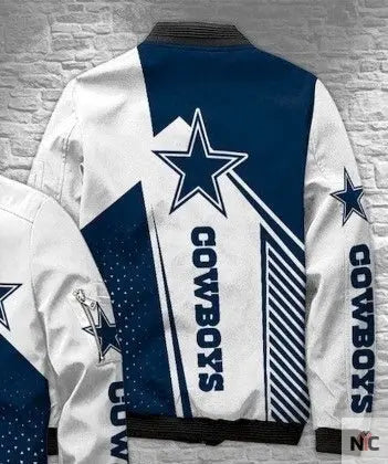 Dallas Cowboys White Bomber Jacket