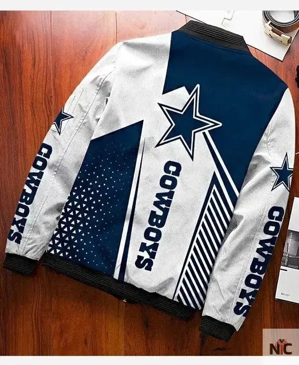 Dallas Cowboys White Bomber Jacket