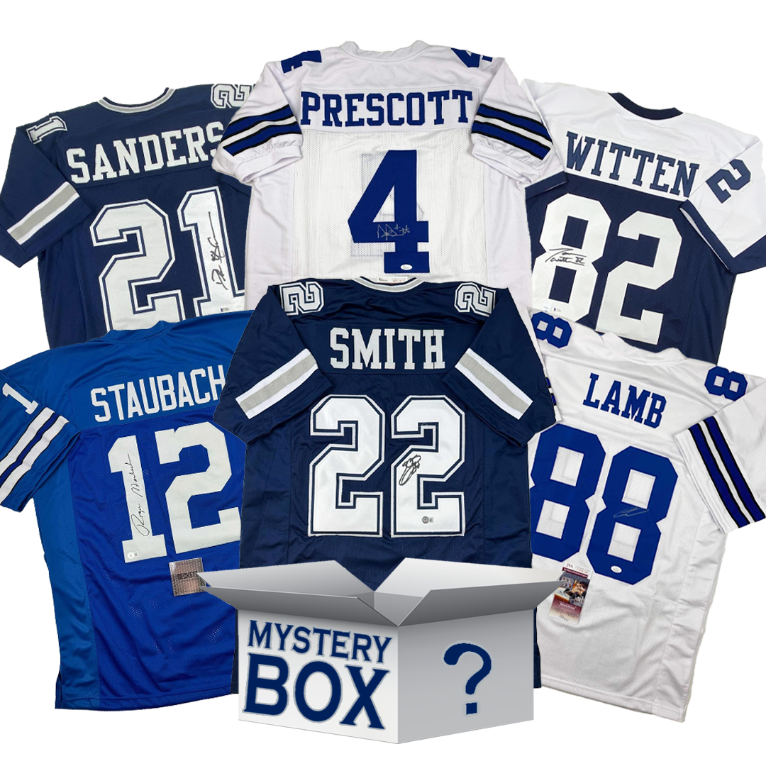 Autographed/Signed Dallas Football Jersey Mystery Box with PSA JSA or Beckett COA