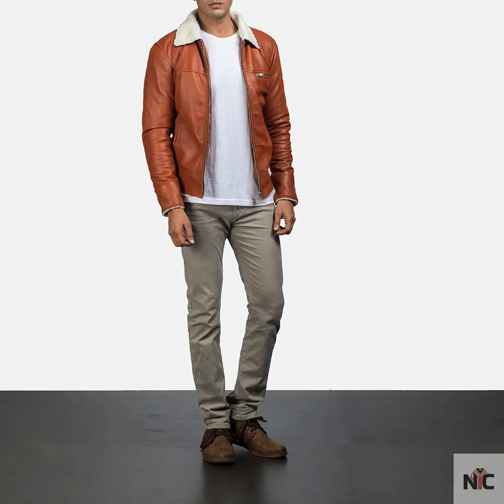 Dan Frost Tan Shearling Jacket