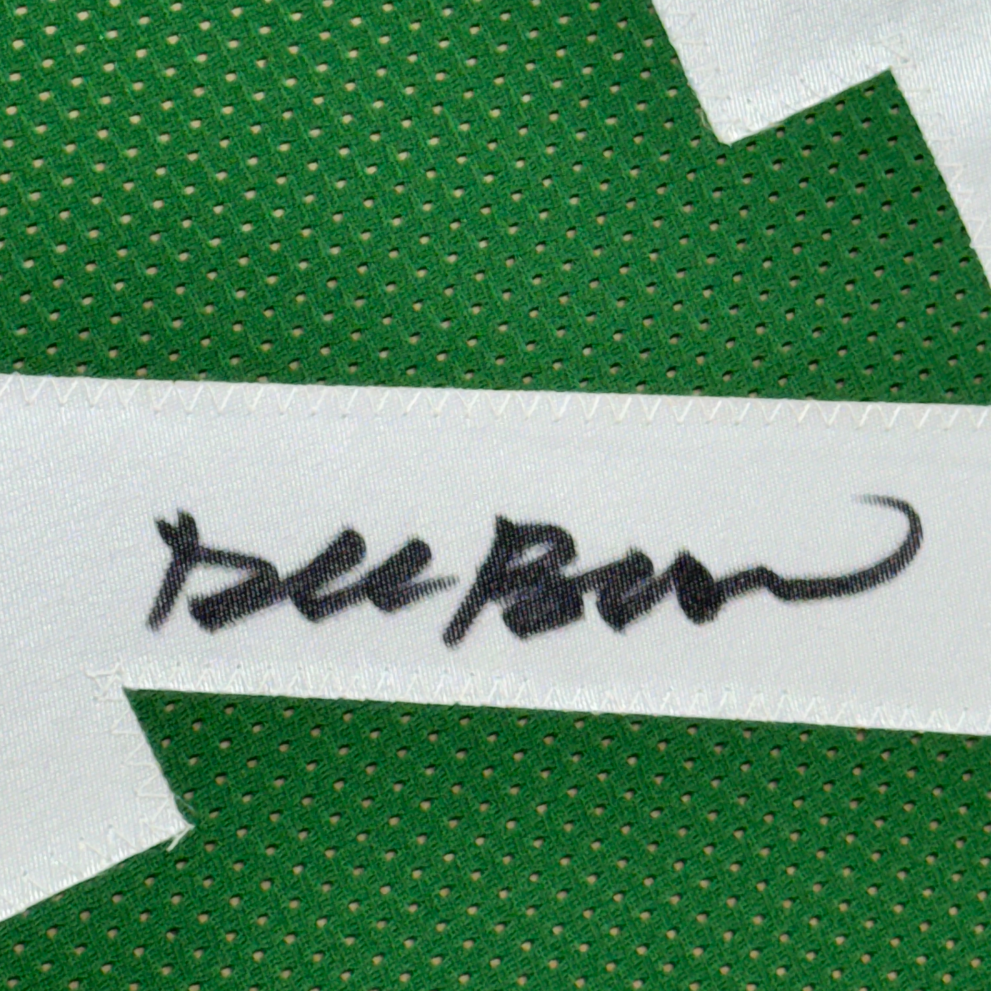 Framed Autographed/Signed Dee Brown 35x39 Boston Green Basketball Jersey JSA COA