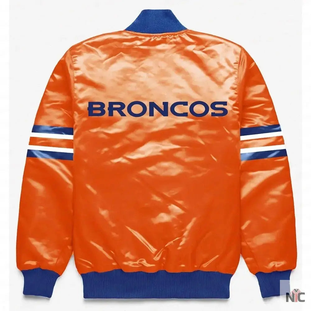 Denver Broncos Button Down Orange Jacket
