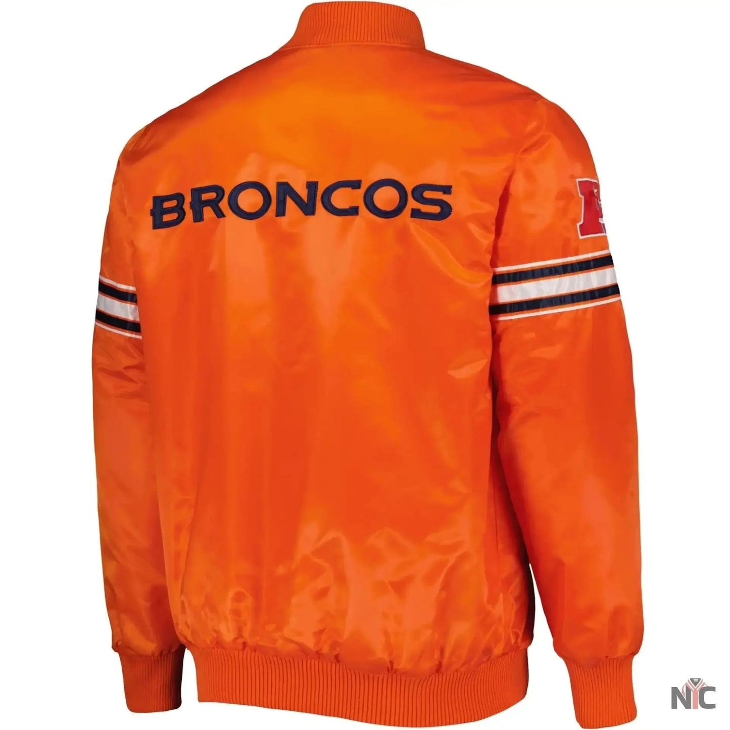 Denver Broncos Football Team Players Orange Varsity Jacket
