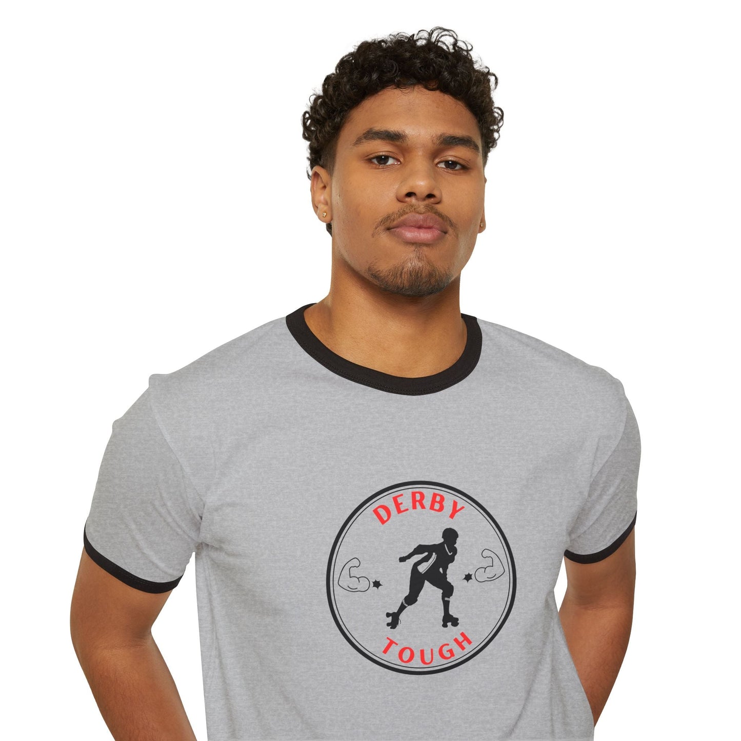 Derby Tough Unisex Cotton Ringer T-Shirt