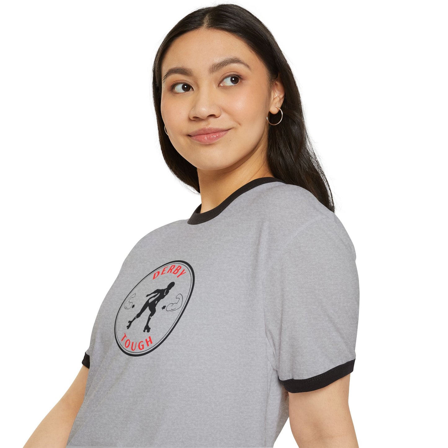 Derby Tough Unisex Cotton Ringer T-Shirt