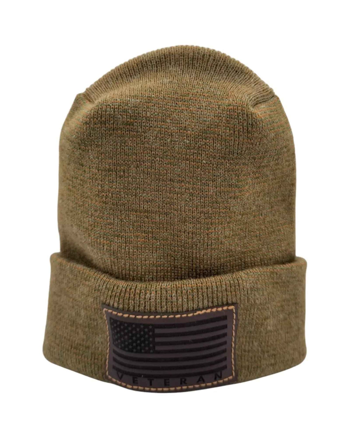 Designed & Made in USA | Veteran Beanie with USA Flag - Patriotic H-Stitch™ Cuffed Knit Hat for Men & Women | Limited Edition