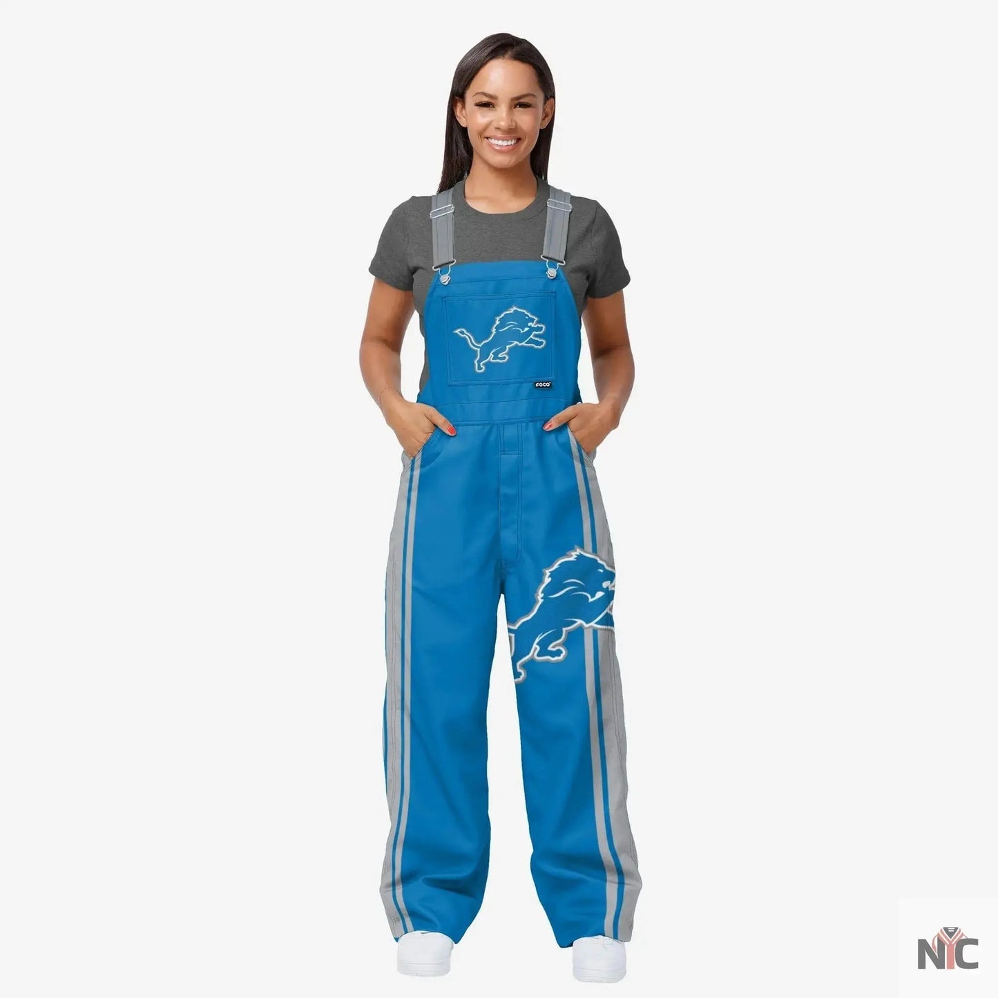 Detroit Lions Team Stripe Bib Overalls
