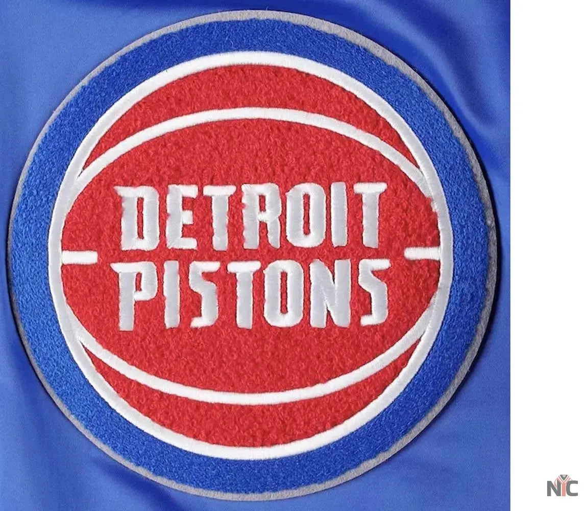 Detroit Pistons Finals 3x Champions Mash Up Satin Jacket
