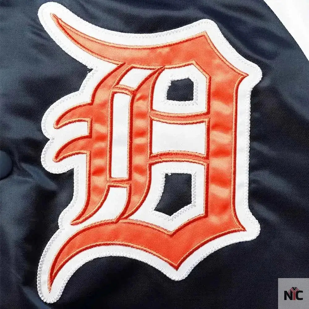 Detroit Tigers Tri-Color Varsity Satin Jacket