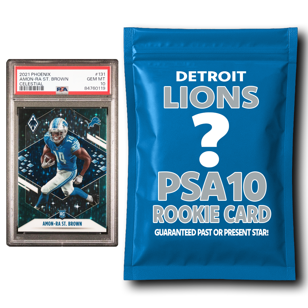 Detroit Lions PSA 10 Graded Rookie Card Mystery Pack