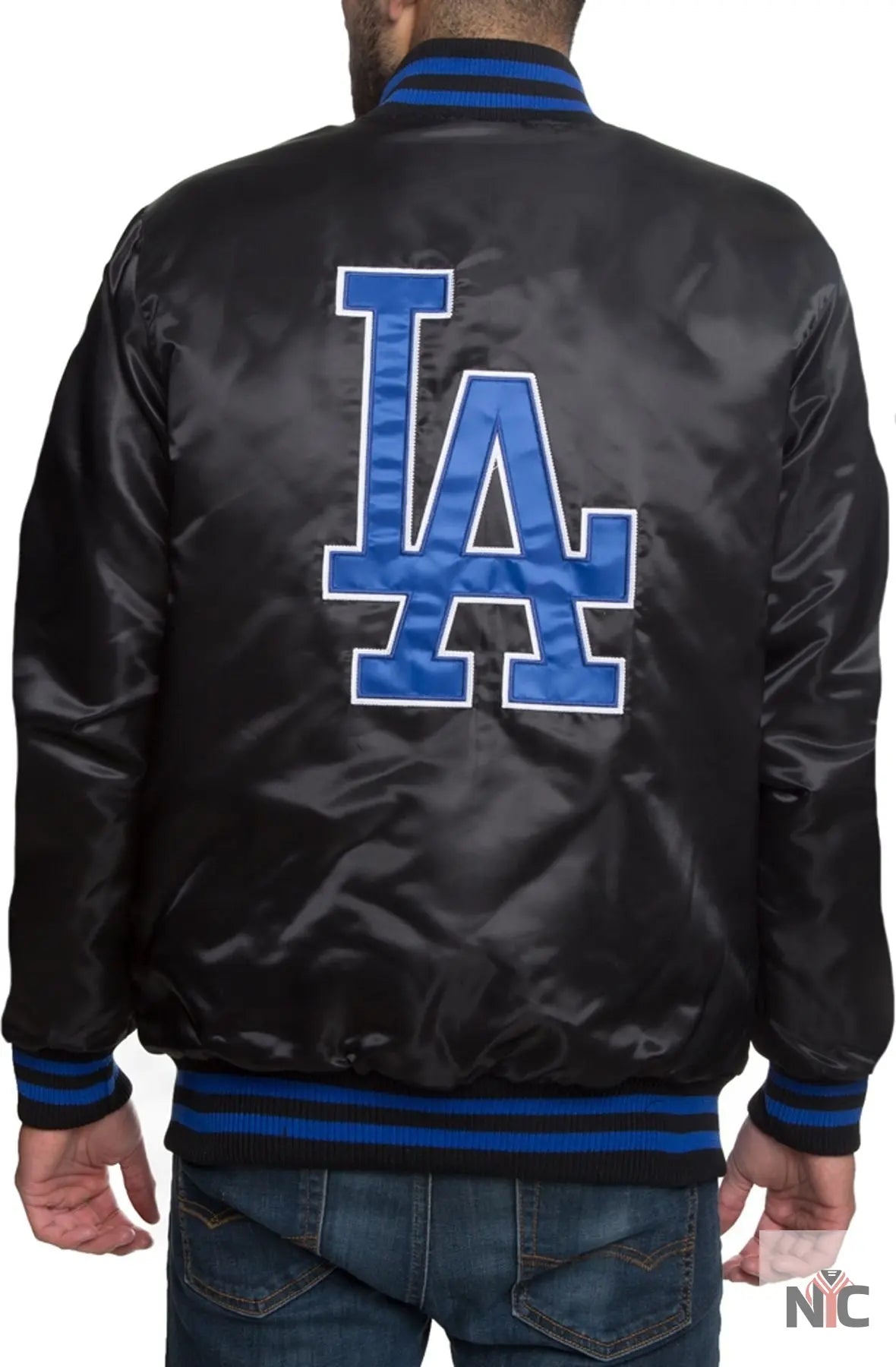 Dodgers Black Satin Jacket