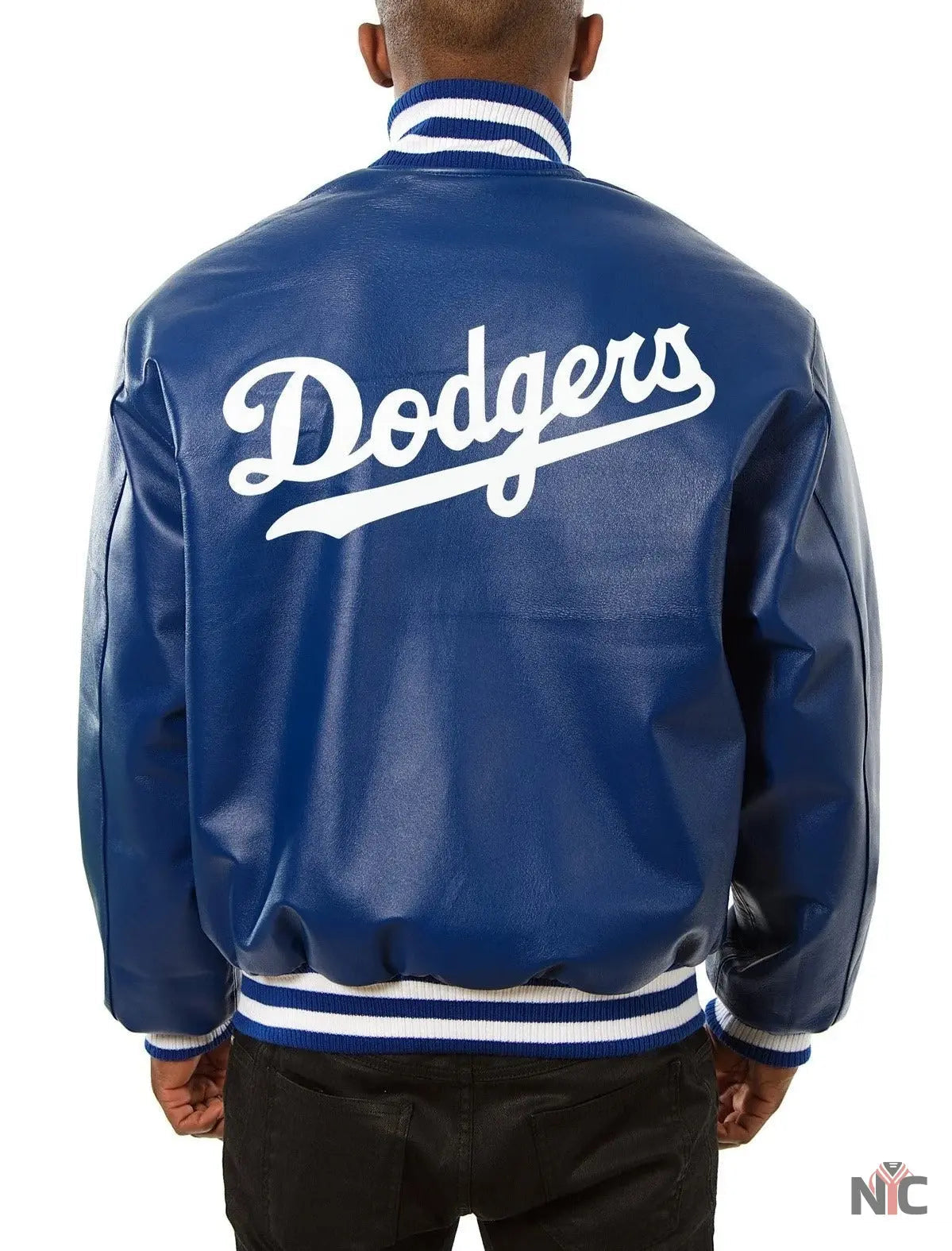 Dodgers Royal Blue Bomber Leather Jacket