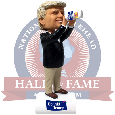 Donald Trump Paper Towel and Prison Bobbleheads