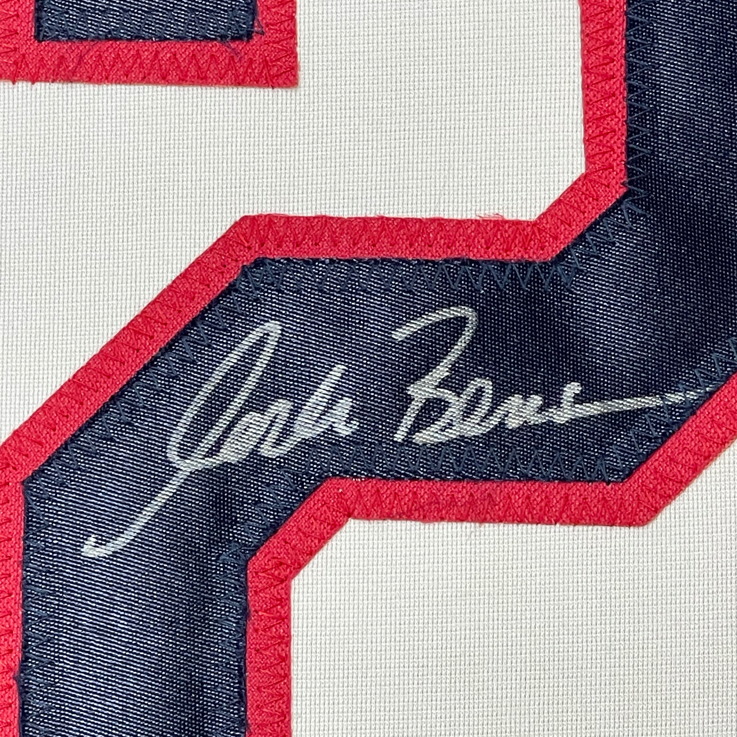 Framed Autographed/Signed Corbin Bernsen Roger Dorn 35x39 Major League Cleveland Baseball Jersey JSA COA