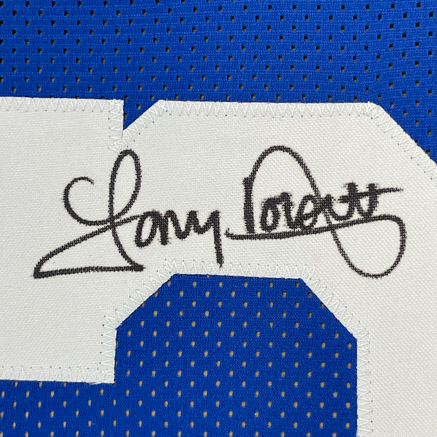 Framed Autographed/Signed Tony Dorsett 35x39 Dallas Retro Blue Football Jersey JSA COA