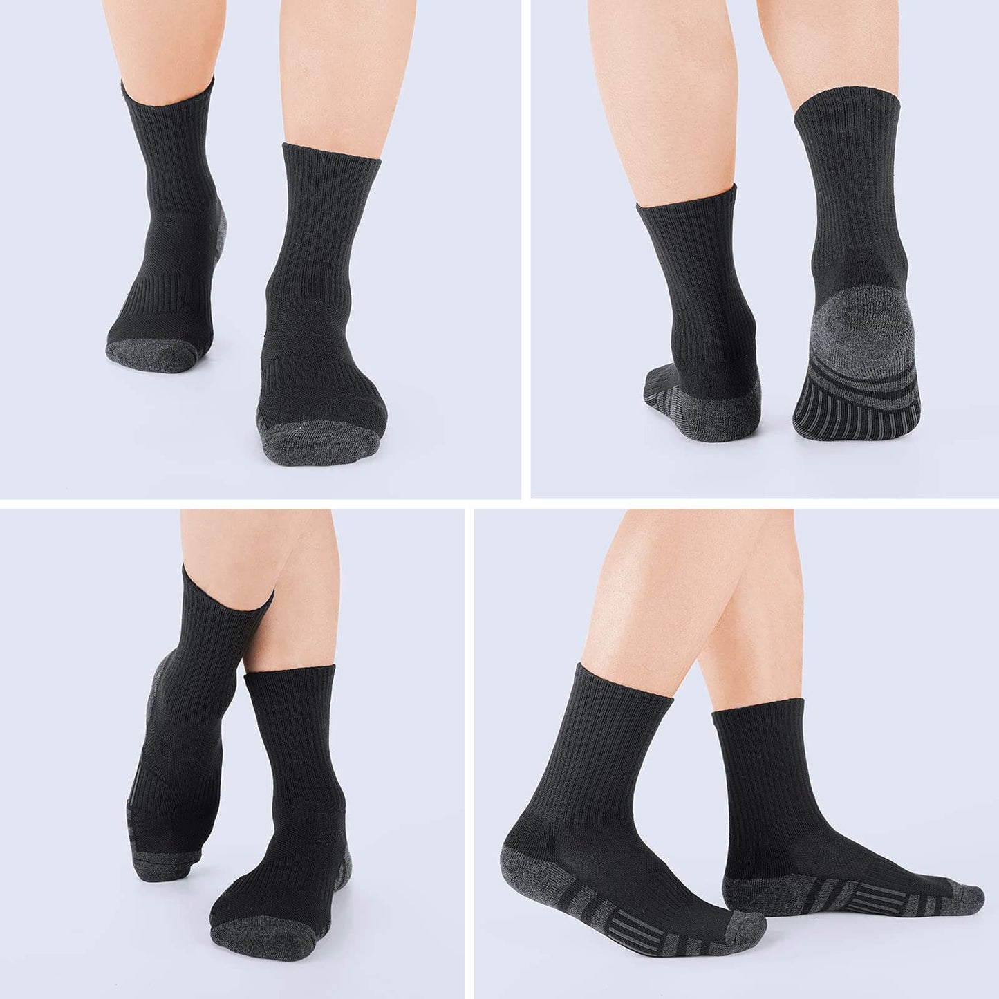Maven Men's Breathable Crew Socks One Size 6 Pairs