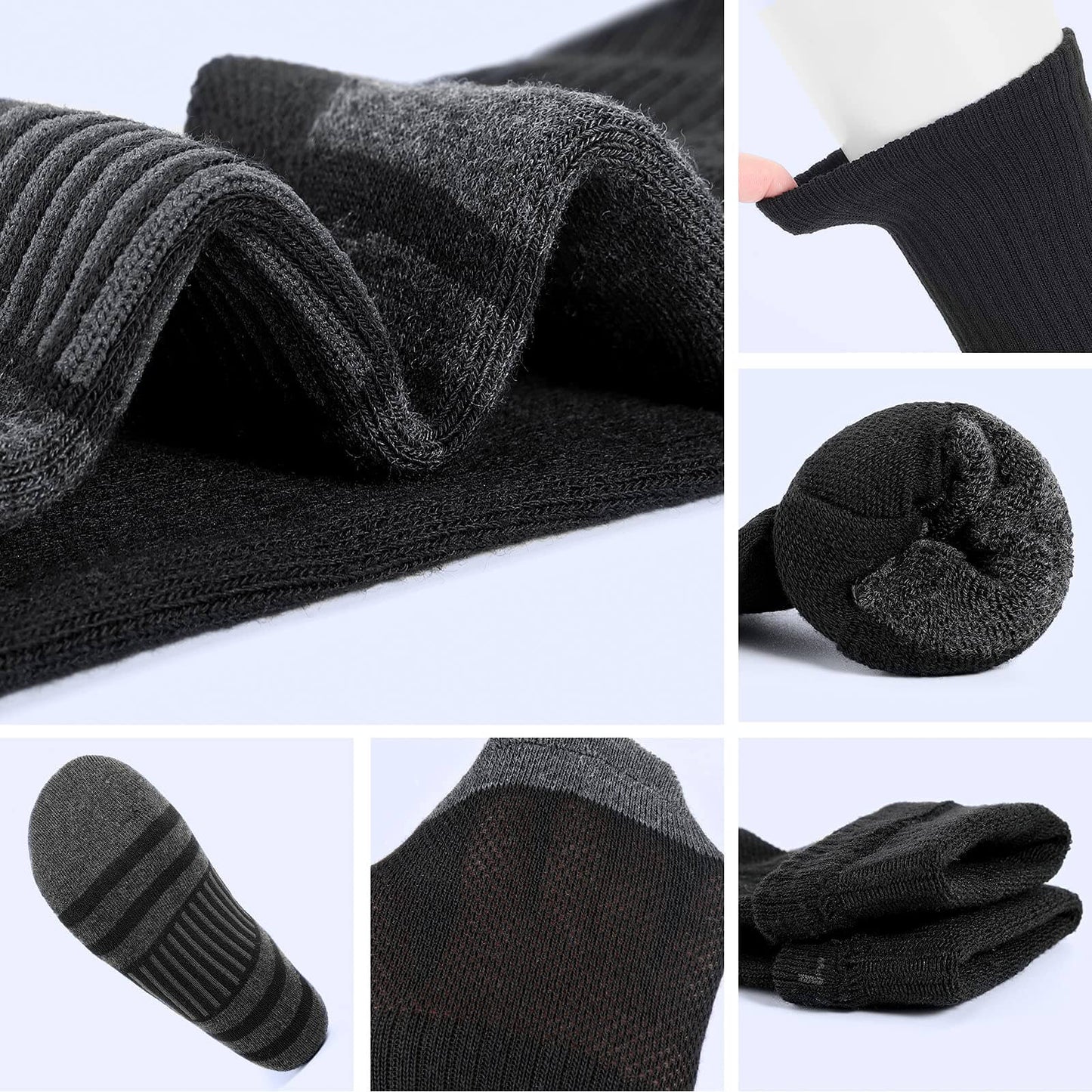 Maven Men's Breathable Crew Socks One Size 6 Pairs