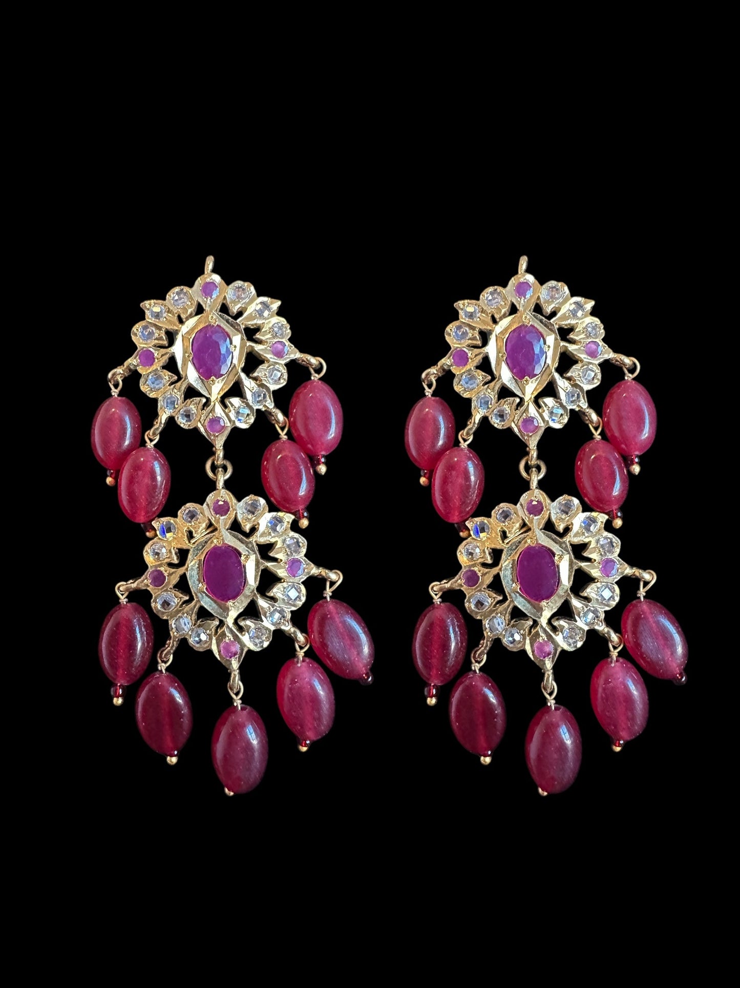 PS517 Neelam shell pearl pendant set in ruby ( READY TO SHIP )