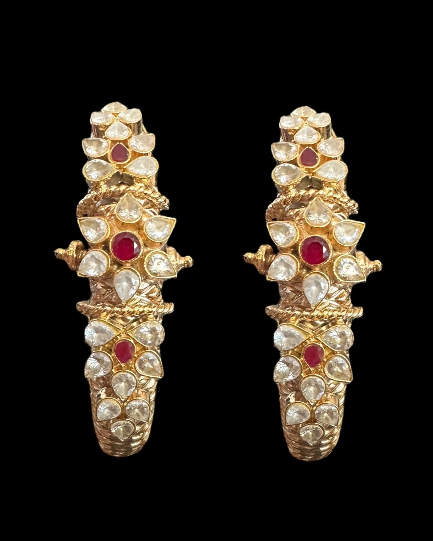 B396 Phannas ka kada - bangles 1 pair in high quality zircon ( READY TO SHIP )