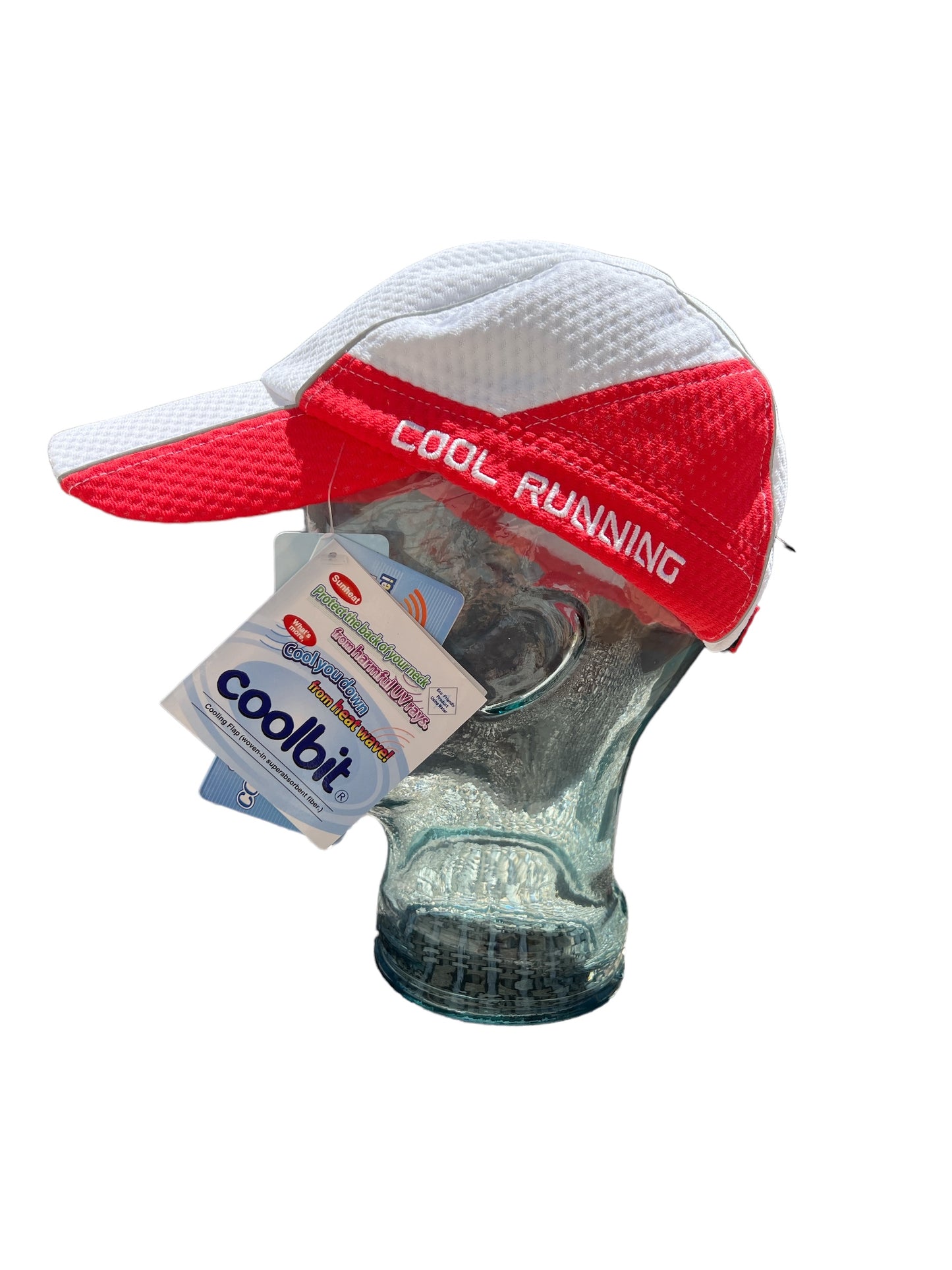 Newave Bikes Coolbit Cool Running Hat (White/Red)