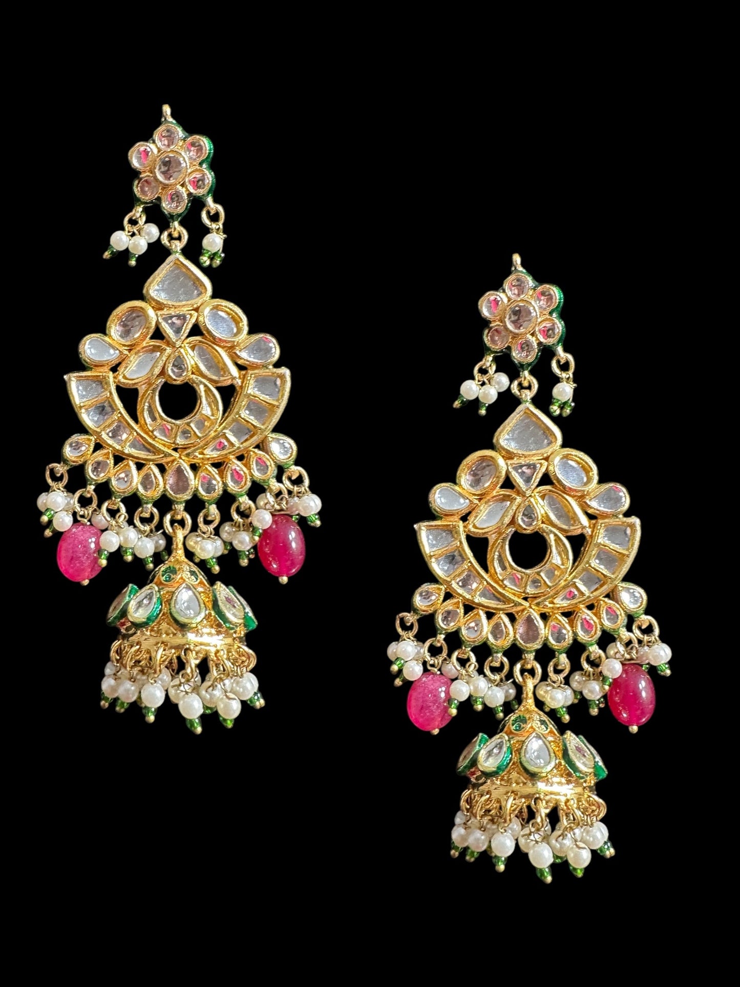 Kundan jhumka earrings ( READY TO SHIP )