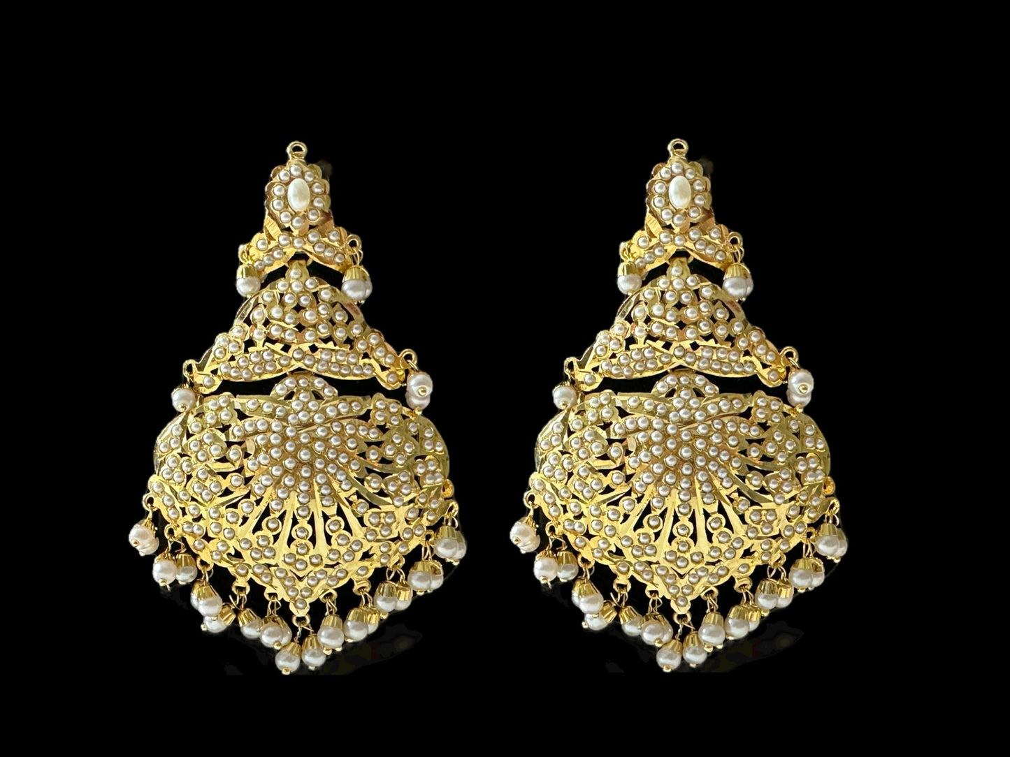 DER623 pearl jadau earrings ( READY TO SHIP )
