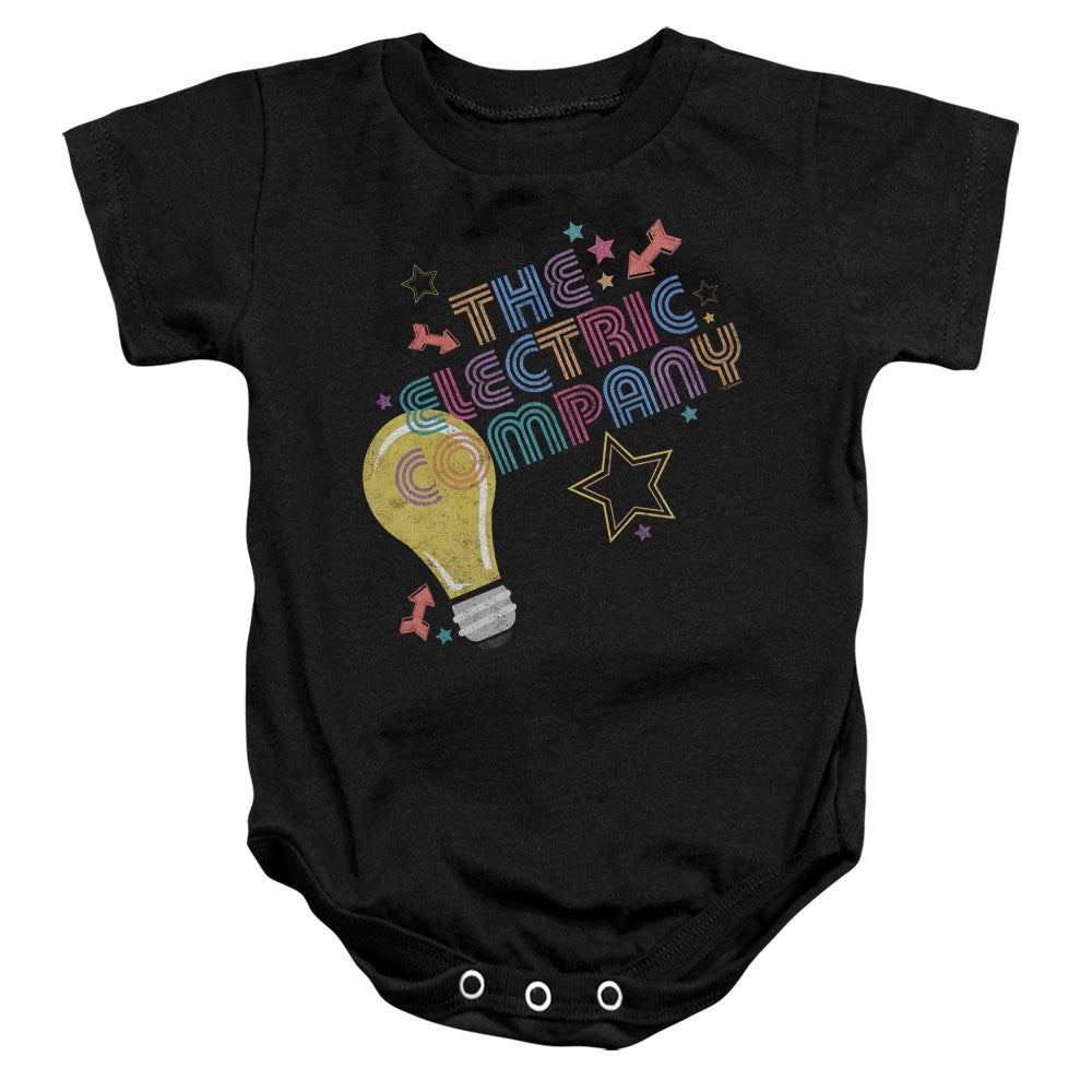 Electric Company Electric Light Infant Baby Snapsuit Black Officially Licensed