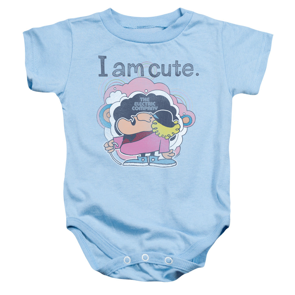 Electric Company I Am Cute Infant Baby Snapsuit Light Blue Officially Licensed