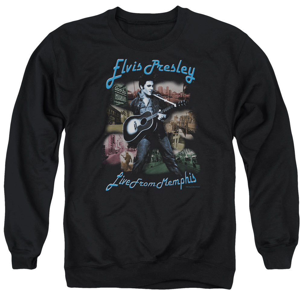 Elvis Presley Memphis Mens Crewneck Sweatshirt Black
