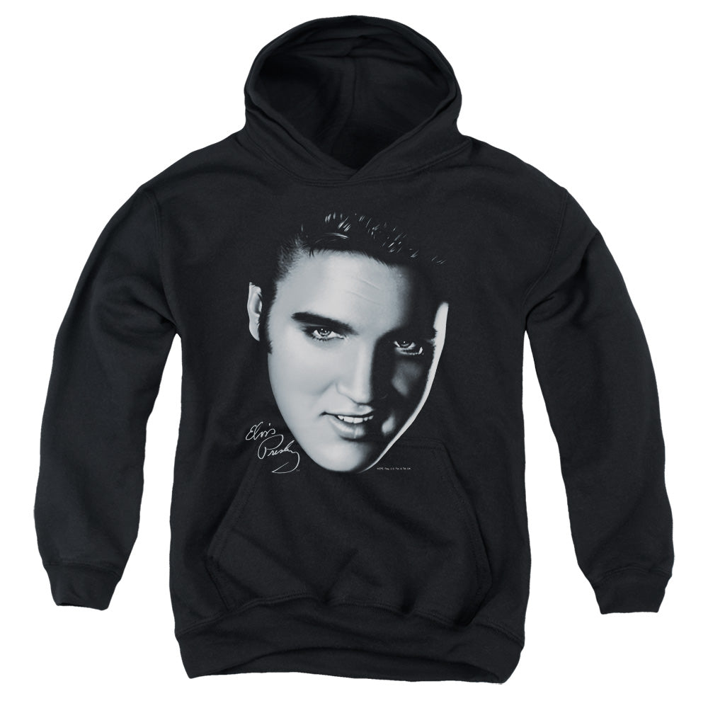 Elvis Presley Big Face Kids Youth Hoodie Black Officially Licensed