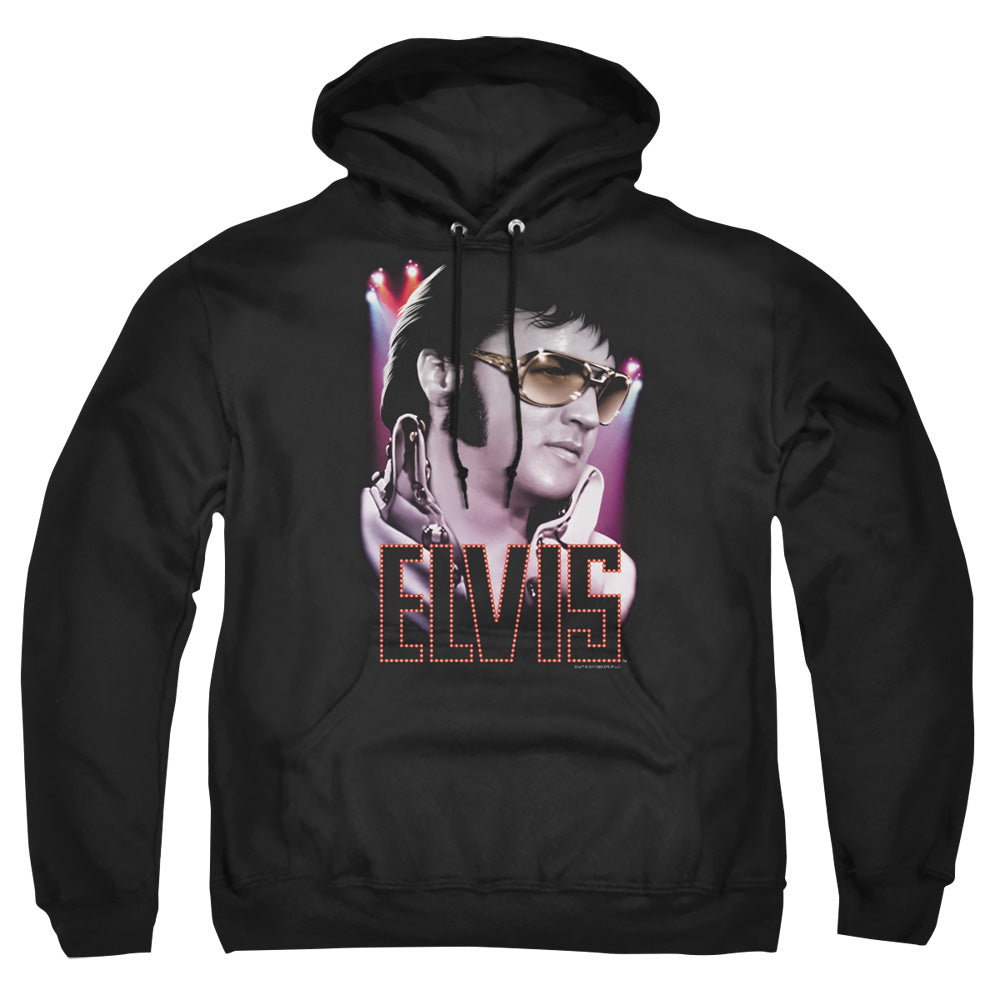 Elvis Presley 70'S Star Mens Hoodie Black Officially Licensed