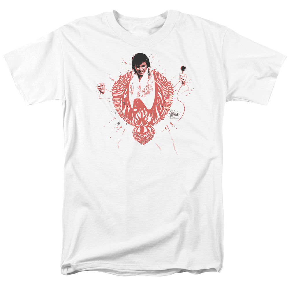 Elvis Presley Red Pheonix Mens T Shirt White Officially Licensed