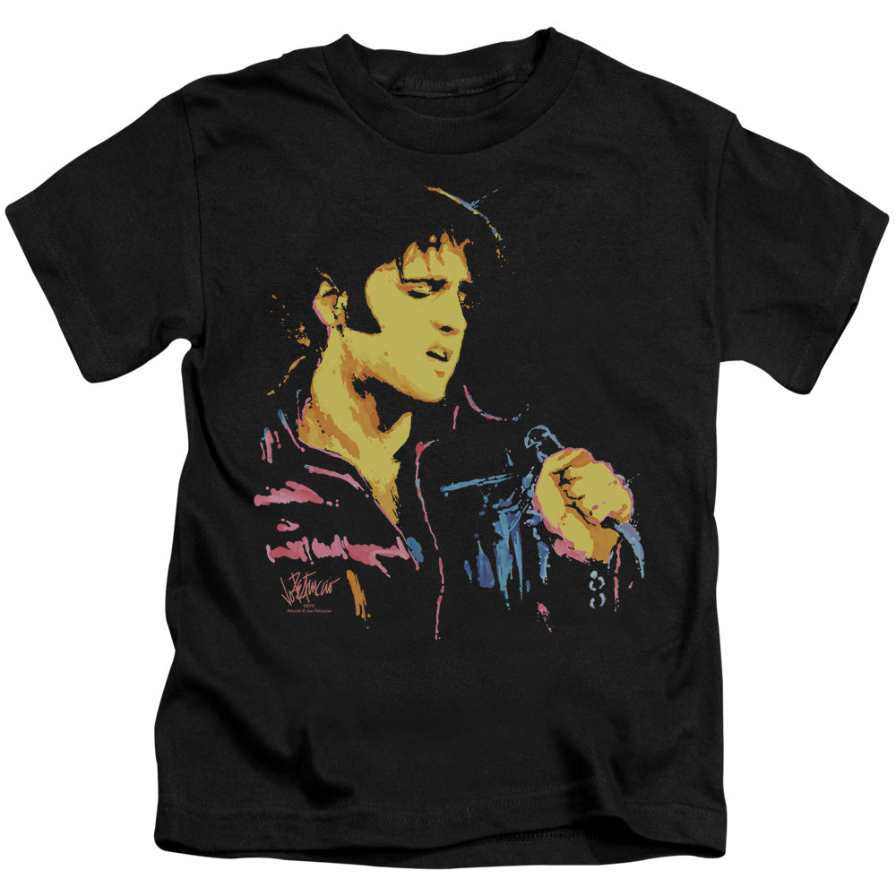 Elvis Presley Neon Elvis Juvenile Kids Youth T Shirt Black Officially Licensed