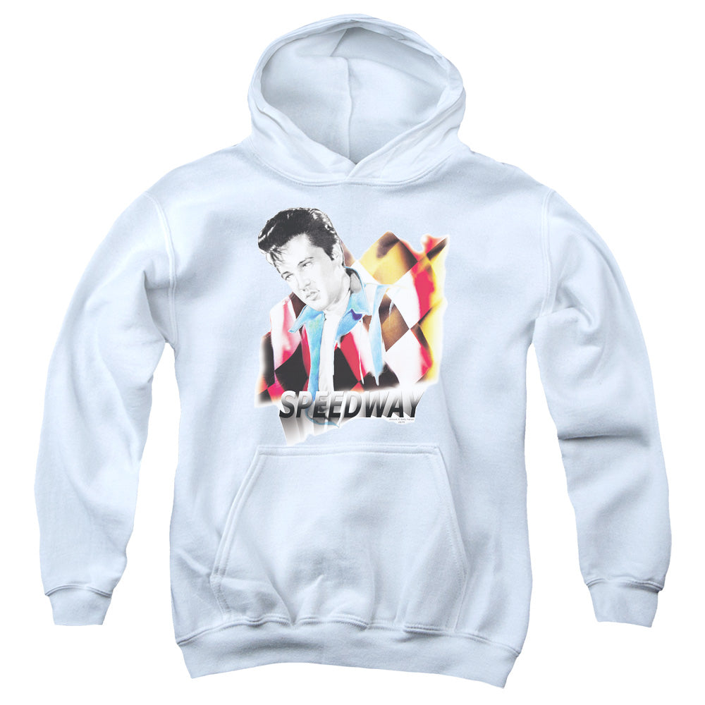 Elvis Presley Speedway Kids Youth Hoodie White Officially Licensed