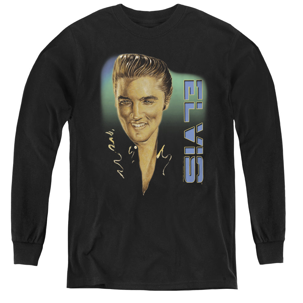 Elvis Presley Elvis 56 Long Sleeve Kids Youth T Shirt Black Officially Licensed