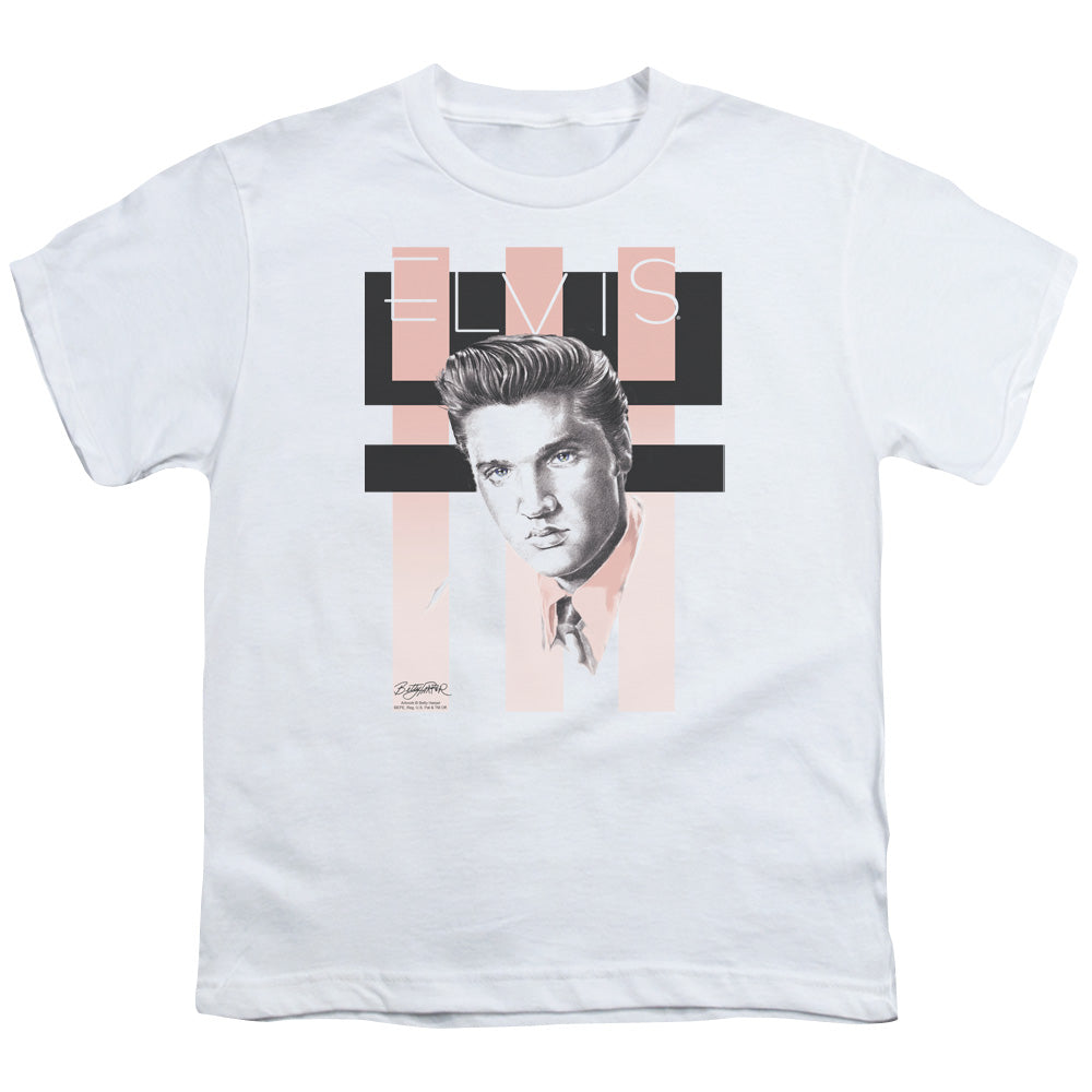 Elvis Presley Retro Kids Youth T Shirt White Officially Licensed