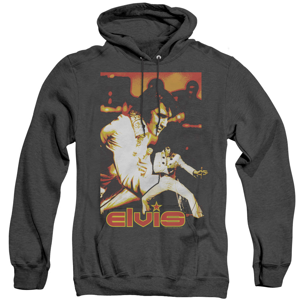 Elvis Presley Showman Mens Heather Hoodie Black Officially Licensed
