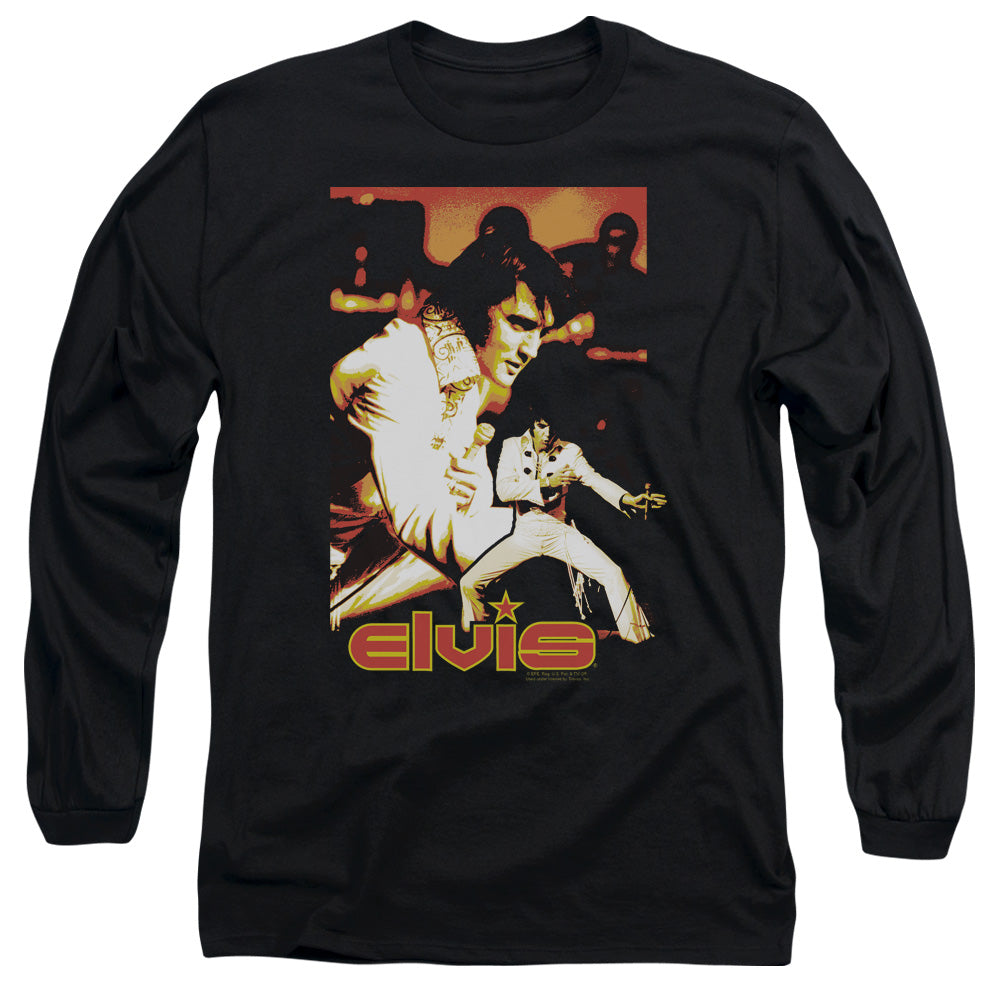 Elvis Presley Showman Mens Long Sleeve Shirt Black Officially Licensed Officially Licensed