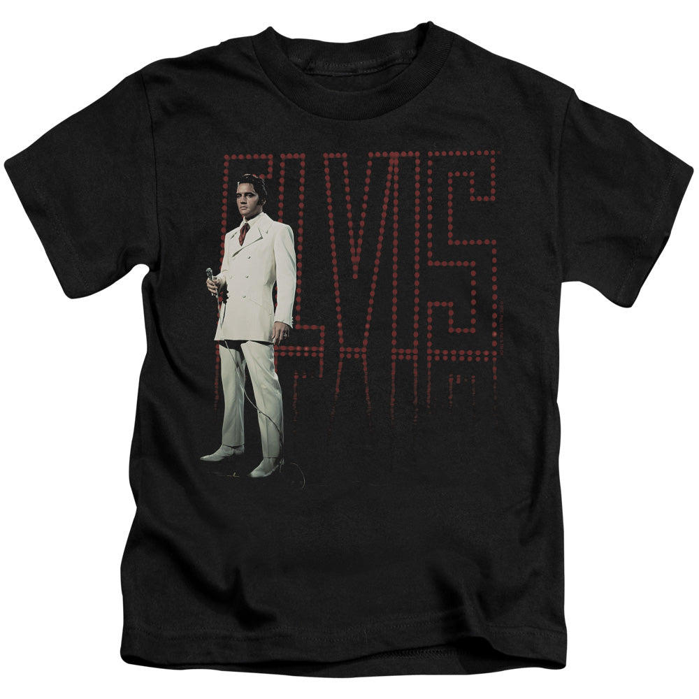 Elvis Presley White Suit Juvenile Kids Youth T Shirt Black Officially Licensed