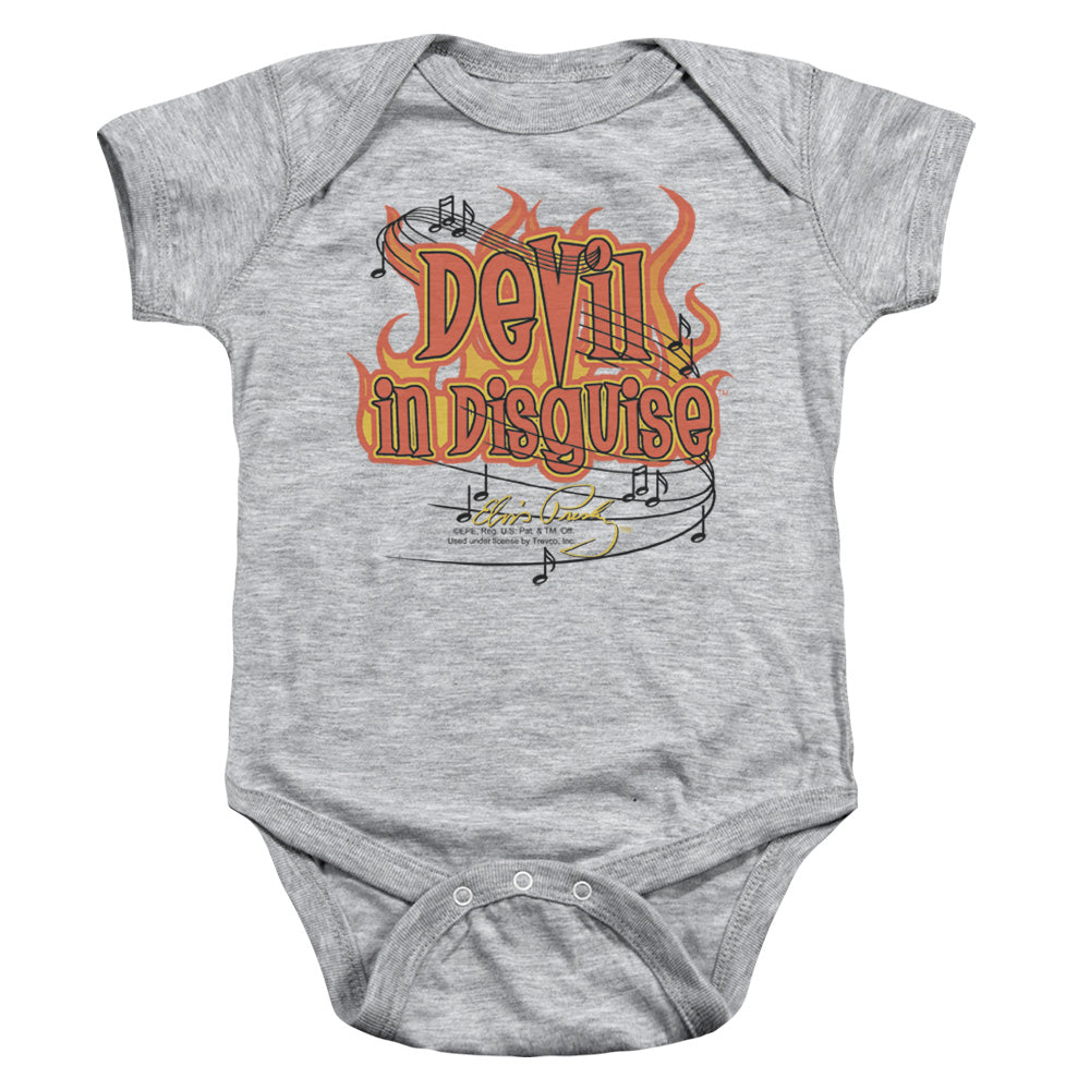 Elvis Presley Devil Infant Baby Snapsuit Athletic Heather Officially Licensed