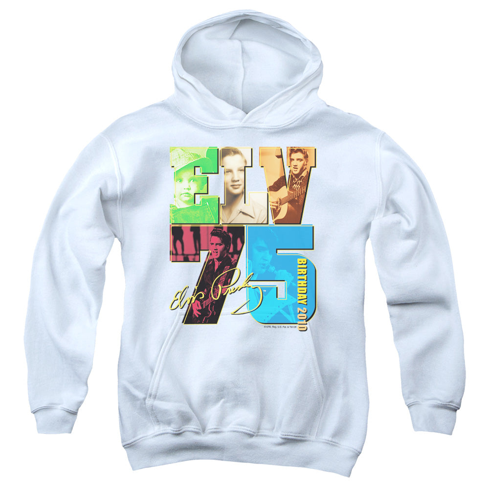Elvis Presley Birthday 2010 Kids Youth Hoodie White Officially Licensed