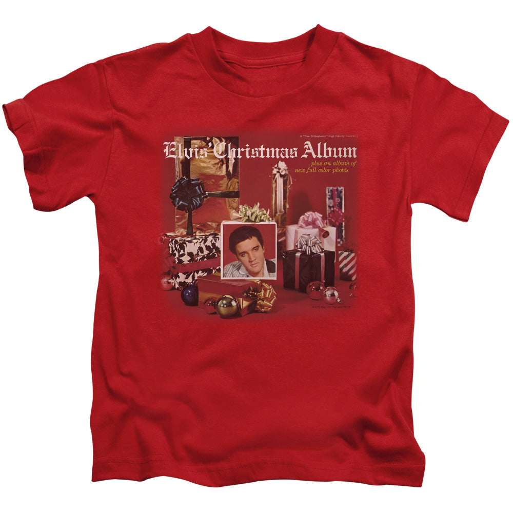 Elvis Presley Christmas Album Juvenile Kids Youth T Shirt Red Officially Licensed