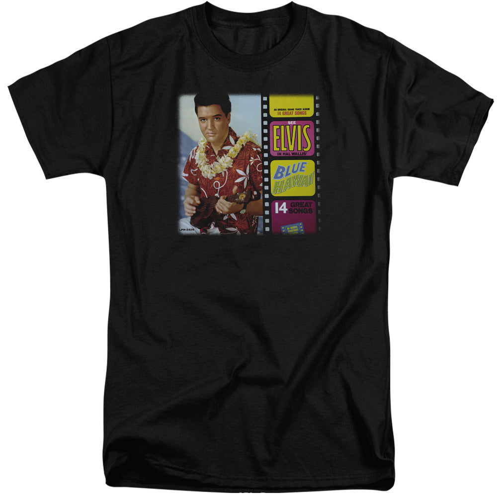 Elvis Presley Blue Hawaii Album Mens Tall T Shirt Black Officially Licensed