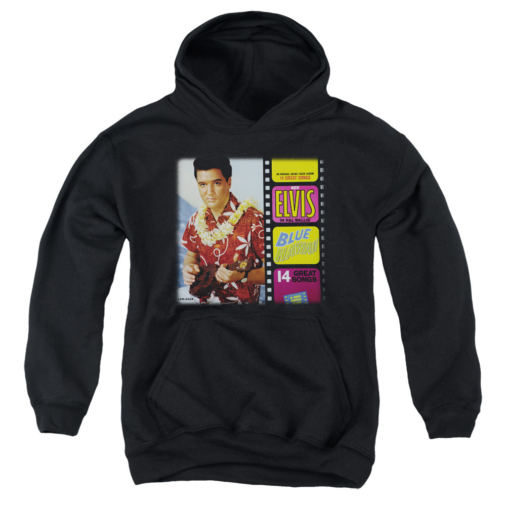 Elvis Presley Blue Hawaii Album Kids Youth Hoodie Black Officially Licensed